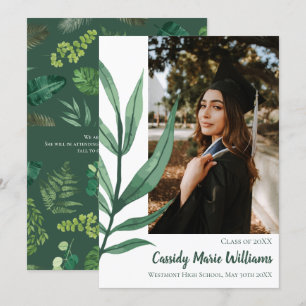 Palm Leaf Faire-part de Plante vert