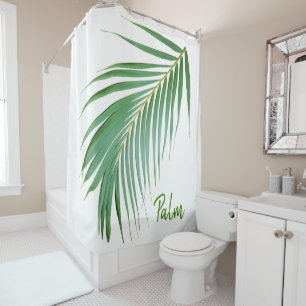 Palm Leaf Frond Shower Curtain