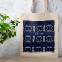 Palm Leaf in Delft Blue, customizable 