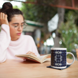 Palm Leaf in Delft Blue  Magic Mug