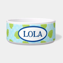 Palm Leaf Island Ceramic Pet Bowl