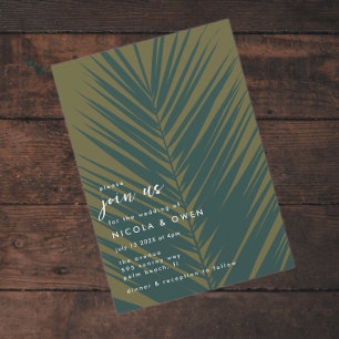 Palm Leaf   Join Us Wedding Invitation