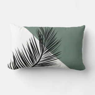 Palm leaf lumbar pillow