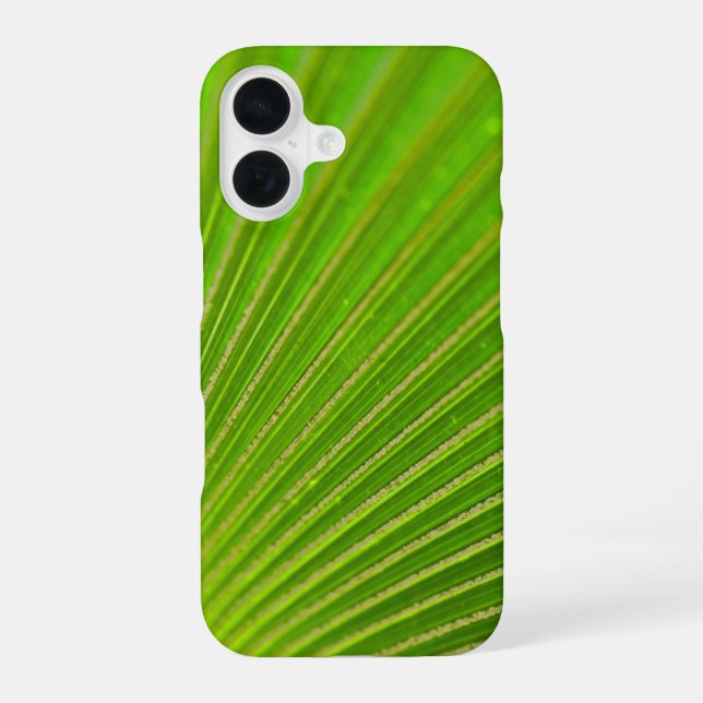 Palm Leaf Macro iPhone 16 Case (Back)