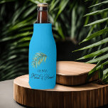 Palm Leaf Maid of Honour Any Colour Bottle Cooler<br><div class="desc">Bridal party gift to personalize for the Maid of HOnor - or anyone in your wedding party. Maid of Honour is lettered in swirly handwritten calligraphy and, you can easily switch this to a different role, by entering the design tool. The design features a watercolor tropical palm leaf which is...</div>