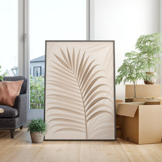 Palm Leaf – Neutral Zen – Wall Art – Minimal Decor