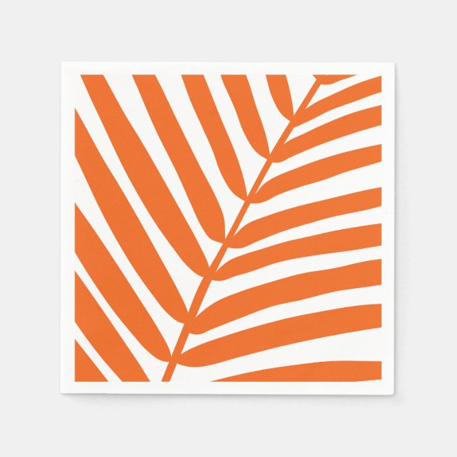 Palm Leaf Orange Napkin (Front)