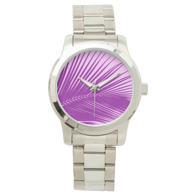 Palm leaf - orchid and purple watch (Front)