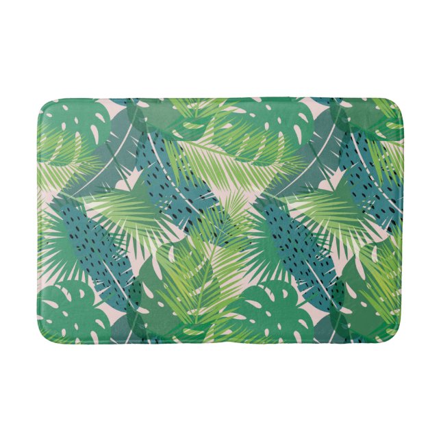 Palm Leaf Pattern bath mats (Front)