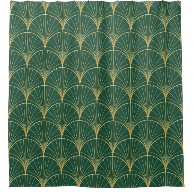 Palm leaf pattern on green background - art deco s (Front)