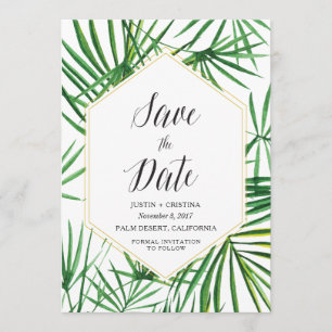 Palm Leaf Save the Date