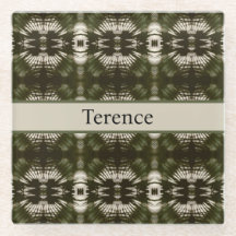 Palm Leaf Shadow Army Green, customizable