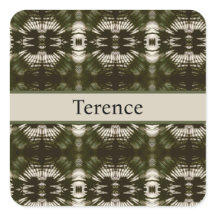 Palm Leaf Shadow Army Green, customizable   