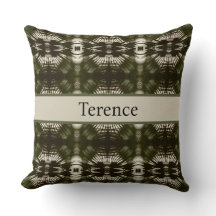 Palm Leaf Shadow Army Green, customizable