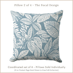 Palm Leaf Throw Pillow