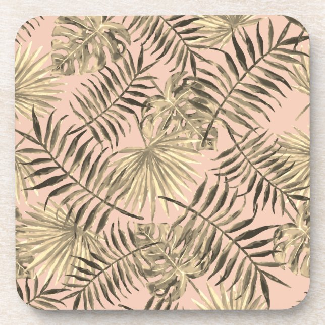 Palm leaf tropical coaster (Front)