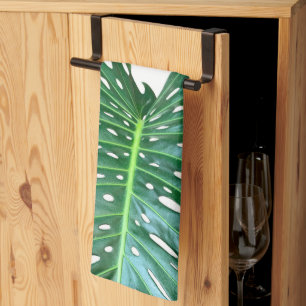 Palm Leaf, tropical foliage, jungle rainforest  Kitchen Towel
