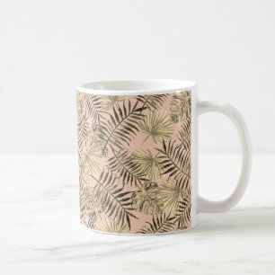 Palm leaf tropical mug