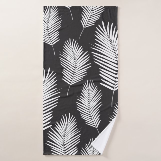 Palm Leafs Pattern Bath Towel (Bath Towel)