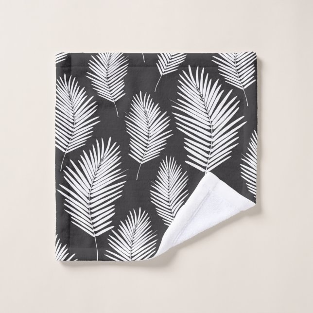 Palm Leafs Pattern Wash Cloth (Wash Cloth)