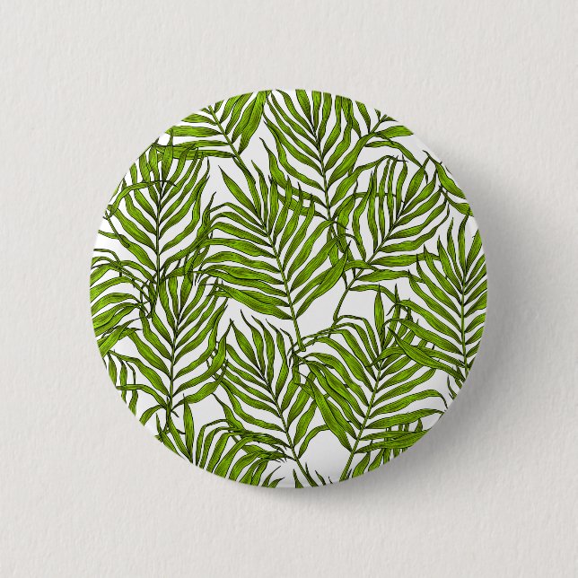 Palm leaves 2 inch round button (Front)