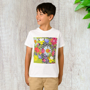 Palm Leaves And Flowers T-Shirt