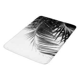Palm Leaves Black & White Vibes #1 #tropical Bath Mat