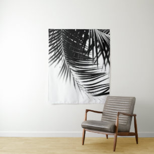Palm Leaves Black & White Vibes #1 #tropical Tapestry