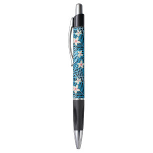 Palm Leaves Blue Pattern Pen