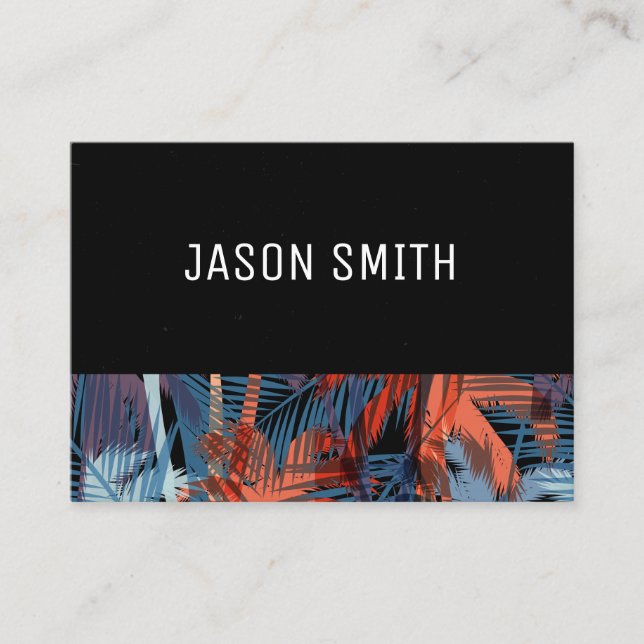 Palm Leaves Business Card (Front)