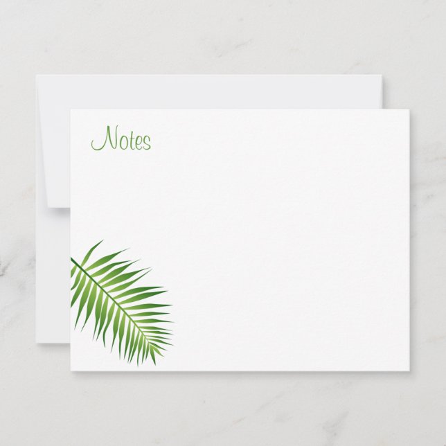 Palm Leaves Calligraphed Script Template Nature (Front)