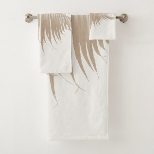 Palm Leaves Finesse #4 #tropical #wall #art Bath Towel Set