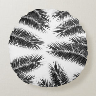 Palm Leaves Finesse Pattern 2 Round Pillow