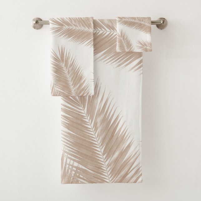 Palm Leaves Finesse Pattern 4 Bath Towel Set (Insitu)