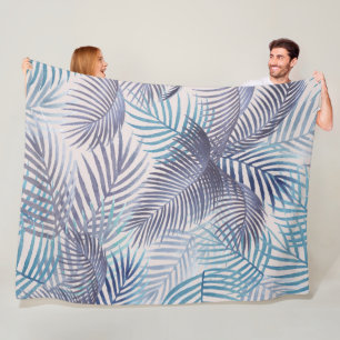 Palm Leaves Fleece Blanket