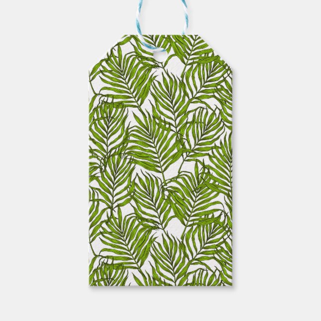 Palm leaves gift tags (Front)