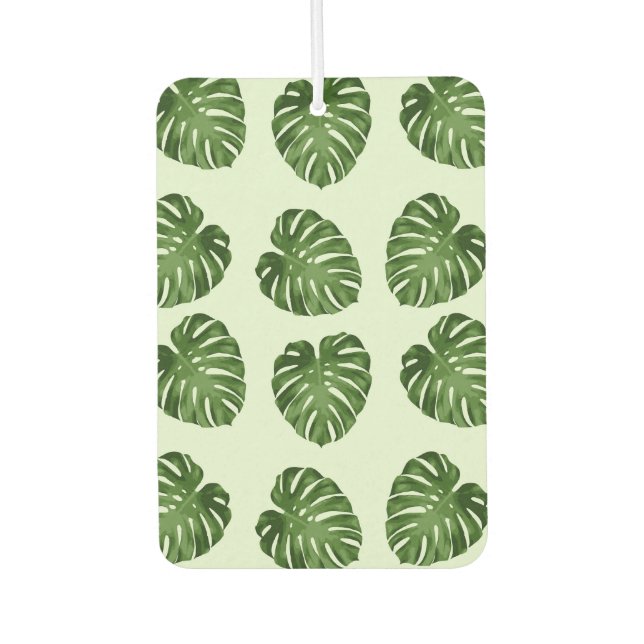 Palm Leaves, Green Leaves, Tropical Pattern Air Freshener (Front)