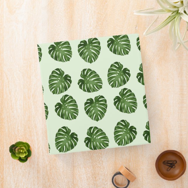 Palm Leaves, Green Leaves, Tropical Pattern Binder (In Situ)