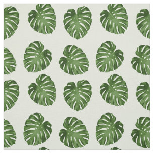 Palm Leaves, Green Leaves, Tropical Pattern Fabric