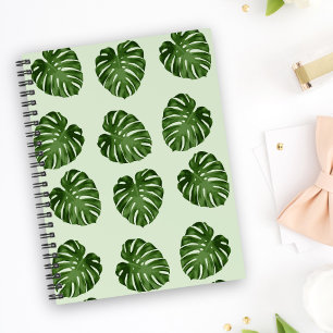 Palm Leaves, Green Leaves, Tropical Pattern Notebook