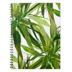 Palm Leaves Hand Painted Pattern Notebook