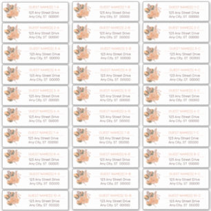 Palm Leaves   Hydrangea Blooms Guest Address List