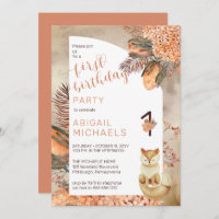 Palm Leaves | Hydrangeas Fox 1st Birthday Party In
