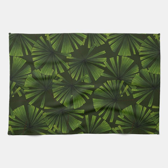 Palm leaves kitchen towel (Horizontal)