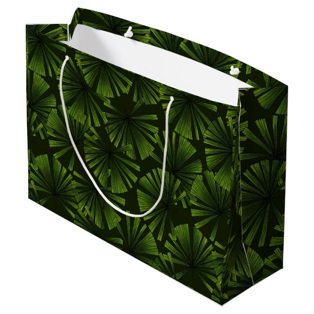 Palm leaves large gift bag (Back Angled)