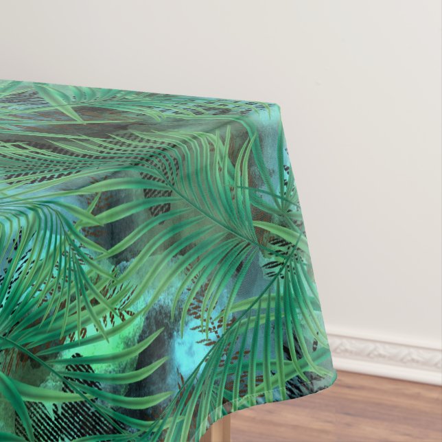 Palm leaves large  tablecloth (In Situ)