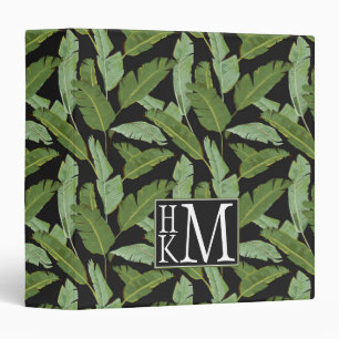 Palm Leaves   Monogram Binder