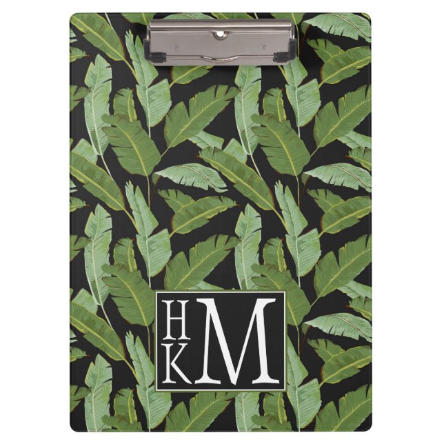 Palm Leaves | Monogram Clipboard (Front)