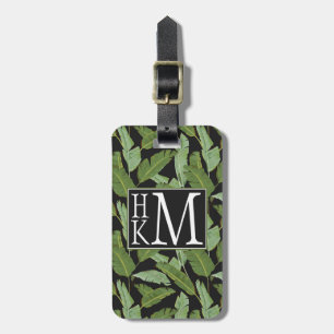 Palm Leaves   Monogram Luggage Tag