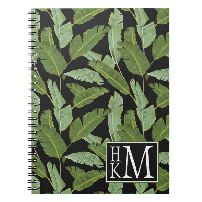 Palm Leaves | Monogram Notebook (Front)